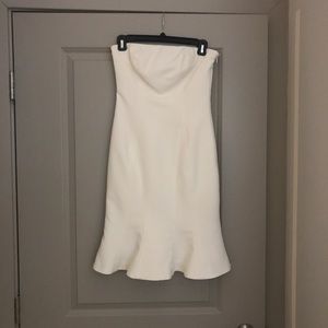 Cinq a Sept Calvina Strapless Ruffle Hem Dress